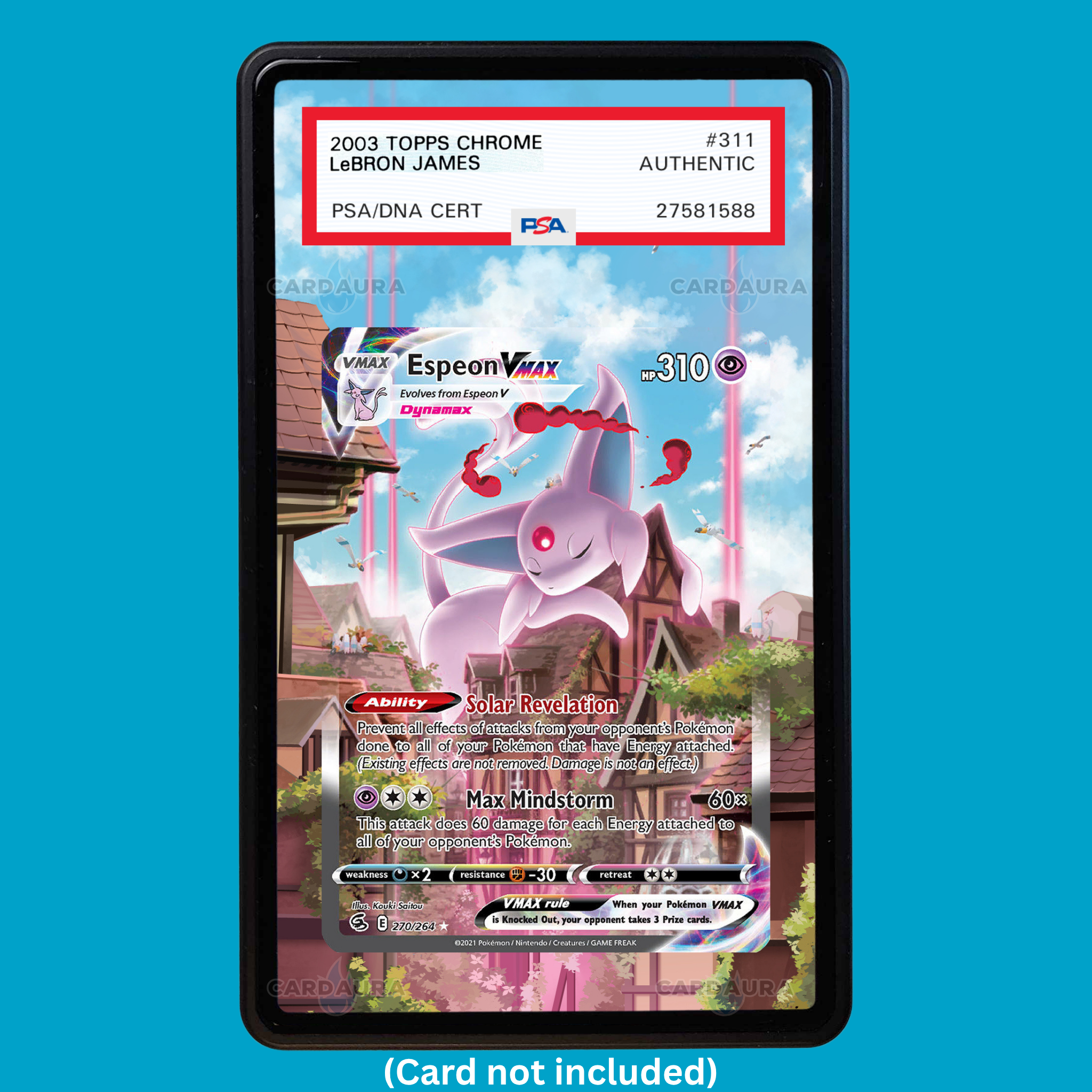 Espeon VMAX 270/264 Fusion Strike (Graded) Display Case
