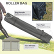 Outsunny 10' x 10' Pop-Up Party Tent Outdoor Canopy Tent with Mesh Sidewalls, 3-Level Adjustable Height, Roller Bag, Beige