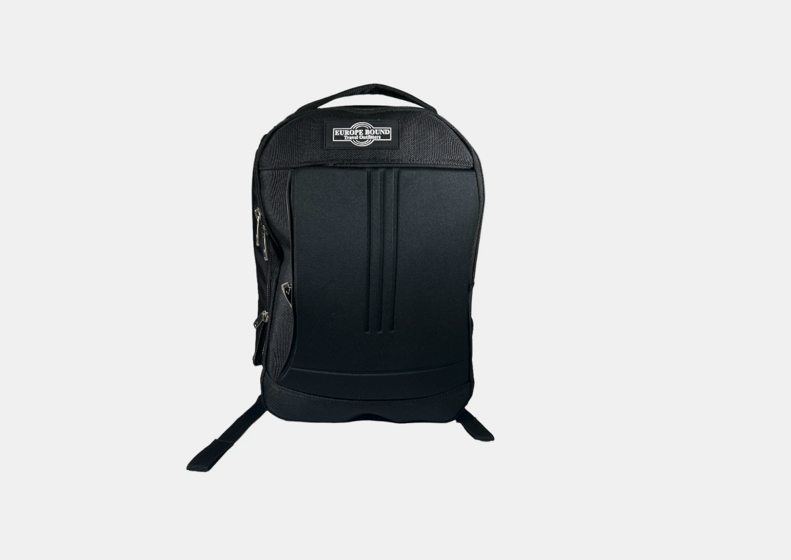 Europe Bound Exec-Tek Black Heavily Cushioned Laptop Backpack 18L