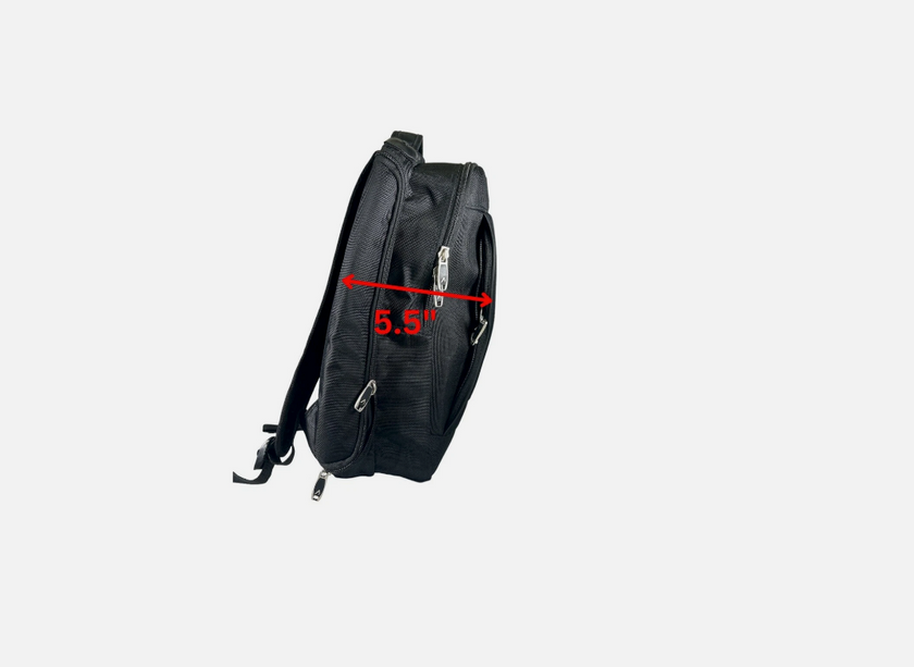 Europe Bound Exec-Tek Black Heavily Cushioned Laptop Backpack 18L
