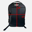 Europe Bound Exec-Tek Black Heavily Cushioned Laptop Backpack 18L