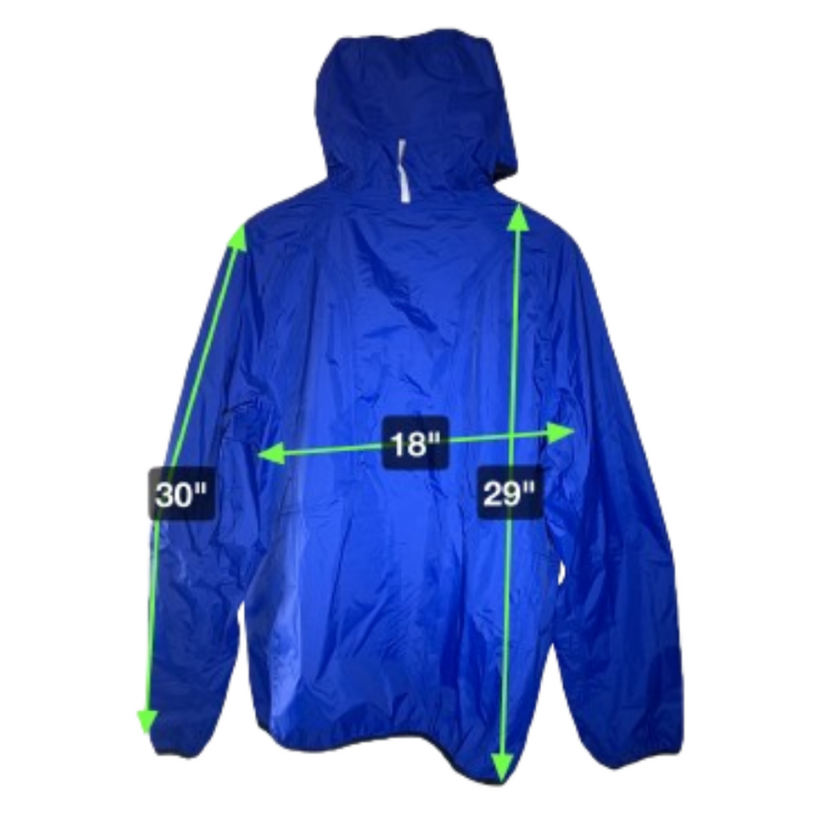 Europe Bound Unisex Packable Travel Rain Jackets Sizes XL-3XL