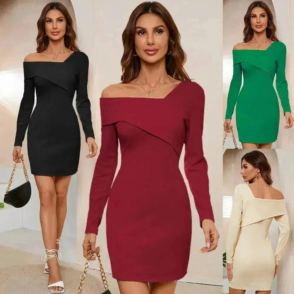 European And American Charming Slim Temperament Women's Dress