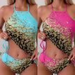 Women's Printed Split Bikini Swimsuit with Shoulder Straps – 2 Colors S–XL