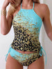 Women's Printed Split Bikini Swimsuit with Shoulder Straps – 2 Colors S–XL