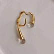 European and American pearl ear clip female irregular ear hook