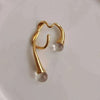 European and American pearl ear clip female irregular ear hook