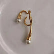 European and American pearl ear clip female irregular ear hook
