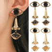 Exaggerated Long Retro Nose Lips Eye Dangle Earrings