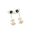 Exaggerated Long Retro Nose Lips Eye Dangle Earrings