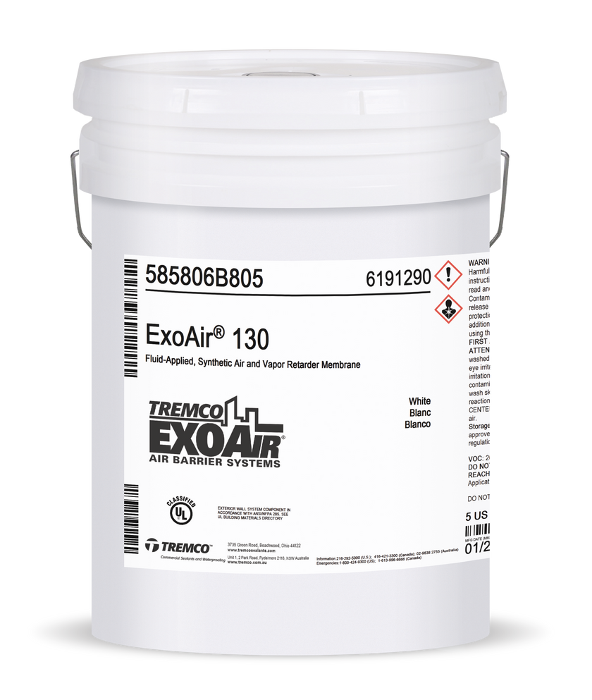 ExoAir® 130 – Fluid-Applied Air & Vapor Barrier