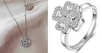 Four Leaf Clover Magnetic Necklace, Detachable 4-in-1 Titanium Steel Women Necklace