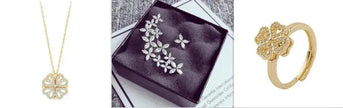 Four Leaf Clover Magnetic Necklace, Detachable 4-in-1 Titanium Steel Women Necklace