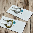 Bubble Moon Earrings - 3D Crescent Shape, Hypoallergenic, Nickel-free