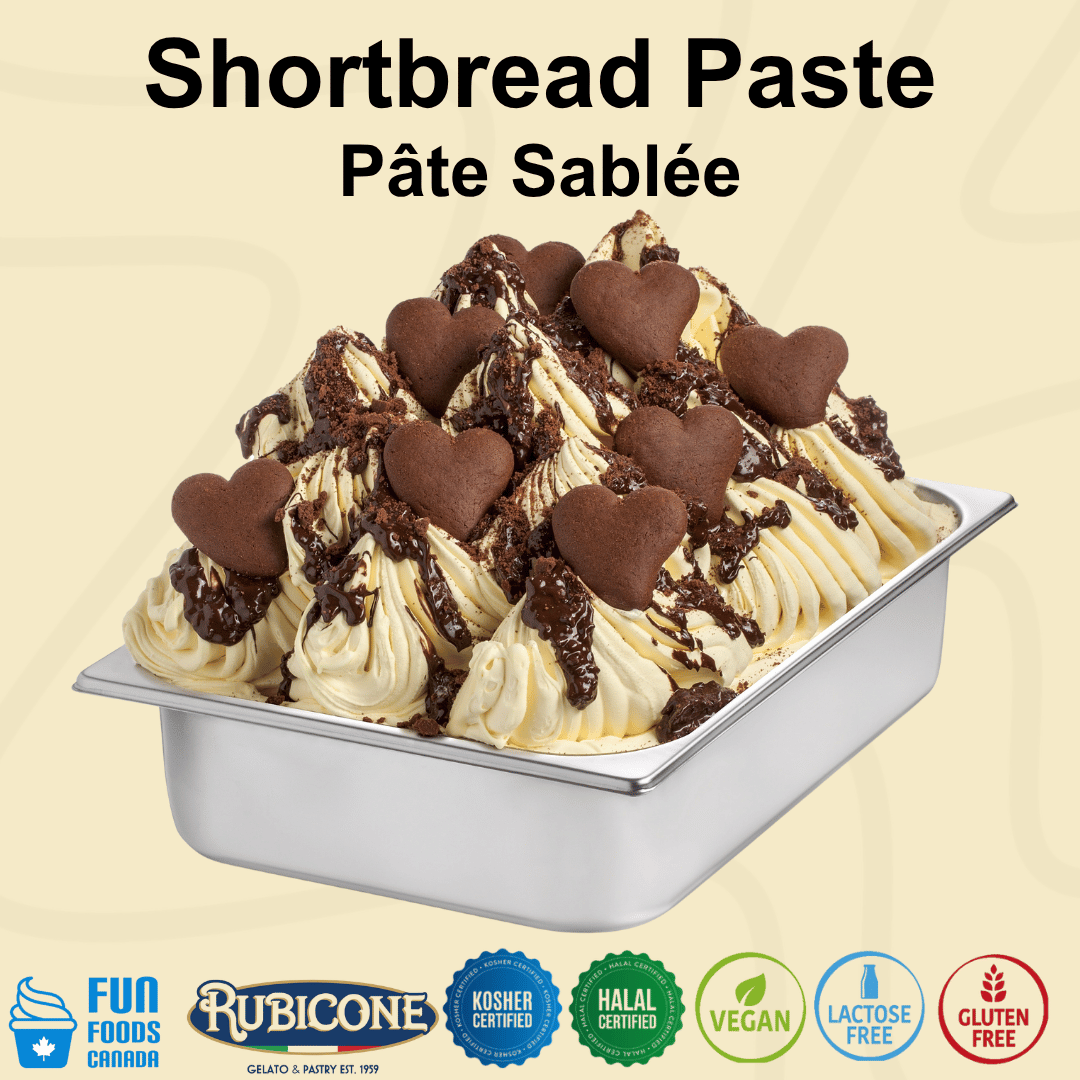 Shortbread Butter Biscuit Paste - Gelato Pastes - 3 KG Bucket - Biscuit Gringo - Rubicone Canada - Ships Free Within Canada on Orders Above CAD $199
