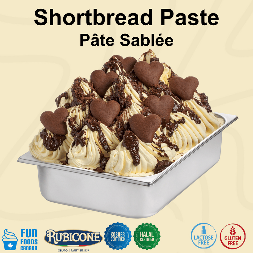 Shortbread Butter Biscuit Paste - Gelato Pastes - 3 KG Bucket - Biscuit Gringo - Rubicone Canada - Ships Free Within Canada on Orders Above CAD $199
