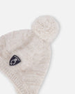 Peruvian Knit Hat In Champagne White For Baby