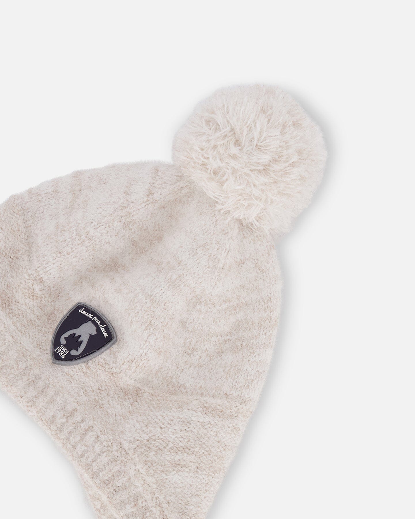 Peruvian Knit Hat In Champagne White For Baby