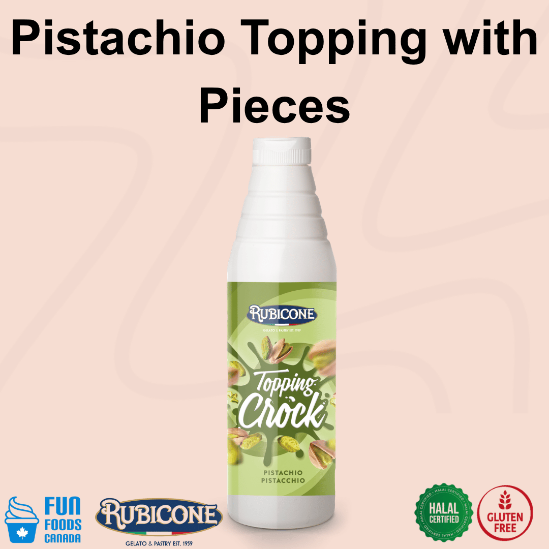 Crunchy Pistachio Topping - 1 KG Squeeze Bottle - Rubicone Canada - Made in Italy - Ships Free Within Canada on Orders Above CAD $199