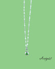 Heart Stone Necklaces in silver - various birthstone colours