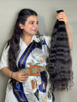 Cheveux en vrac, bouclés, de qualité supérieure, originaires d'Inde.