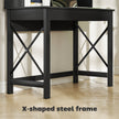 Sloan Computer Desk with Hutch and Storage Shelves-Black