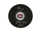 Riley Kidney Autographed Montreal Canadiens Autograph Model Puck Inscribed 