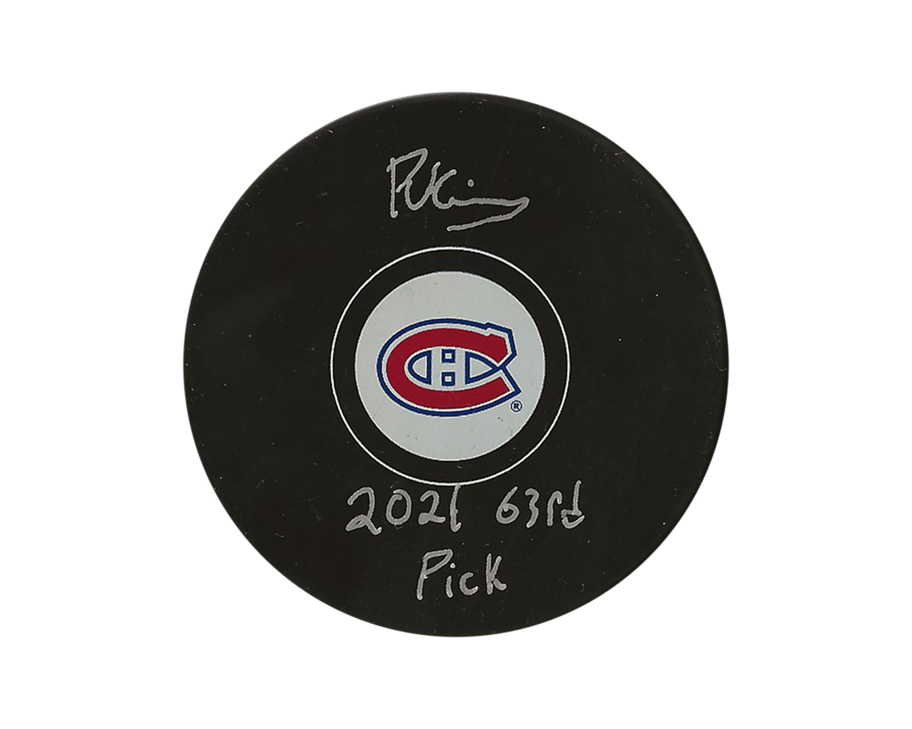 Riley Kidney Autographed Montreal Canadiens Autograph Model Puck Inscribed 