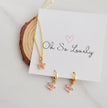 Aurelia Pink Flower Huggie Hoops