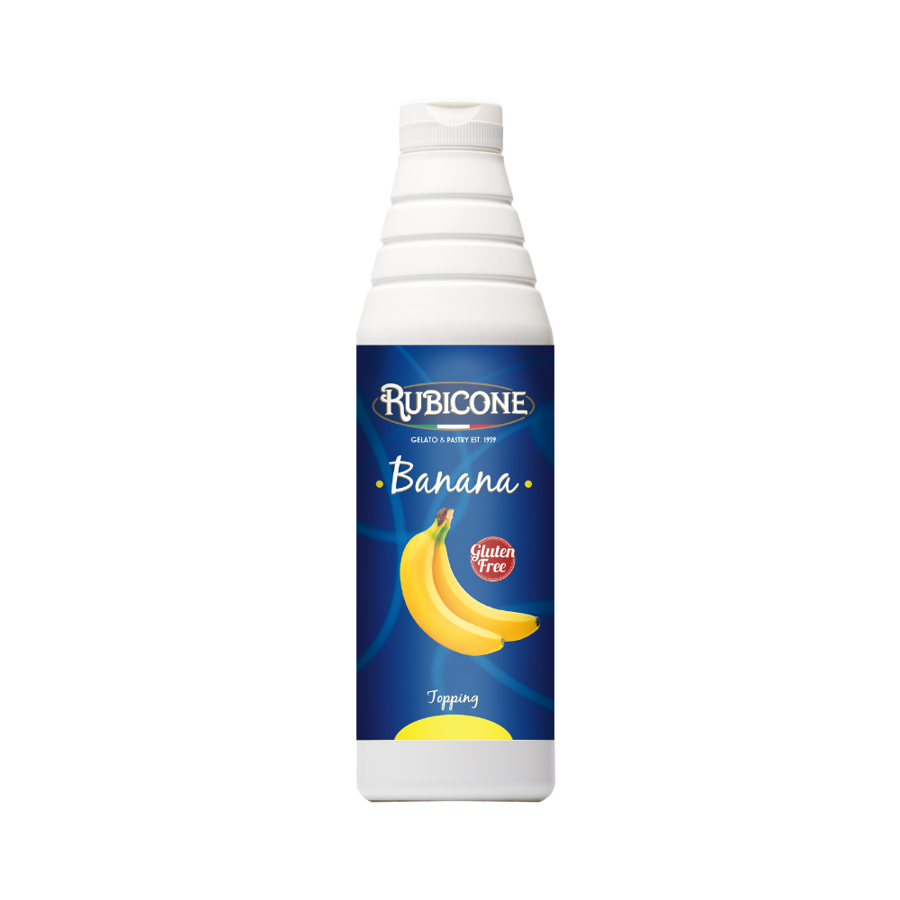 Banana Topping - 1 KG Squeeze Bottle - Rubicone Canada - Ships Free Within Canada on Orders Above CAD $199