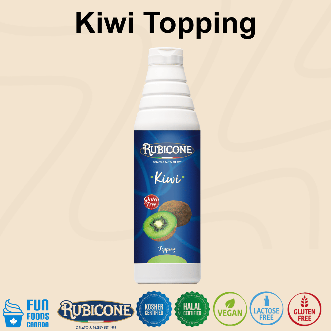 Kiwi Topping - 1 KG Squeeze Bottle - Rubicone Canada - Ships Free Within Canada on Orders Above CAD $199