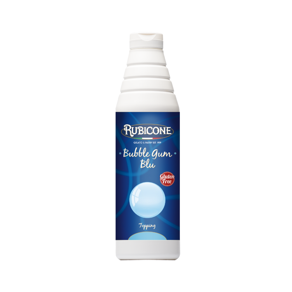 Blue Bubble Gum Topping - 1 KG Squeeze Bottle - Rubicone Canada - Ships Free Within Canada on Orders Above CAD $199