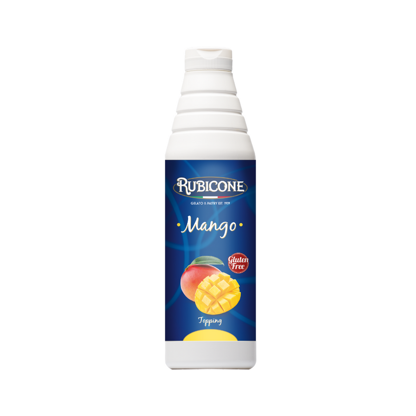 Mango Topping - 1 KG Squeeze Bottle - Rubicone Canada - Ships Free Within Canada on Orders Above CAD $199