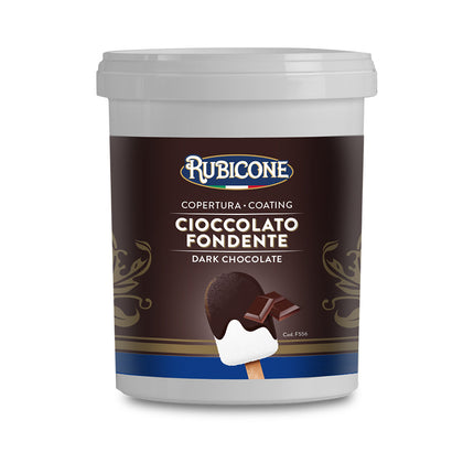 Dark Chocolate Vegan Cone Dip Coating - 1.5 KG Bucket - Rubicone Canada