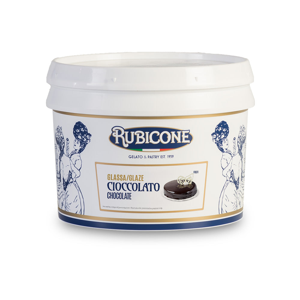 Chocolate Mirror Glaze - 3.5 KG Bucket - Bakery and Pastry - Rubicone Canada - Ships Free Within Canada on Orders Above CAD $199