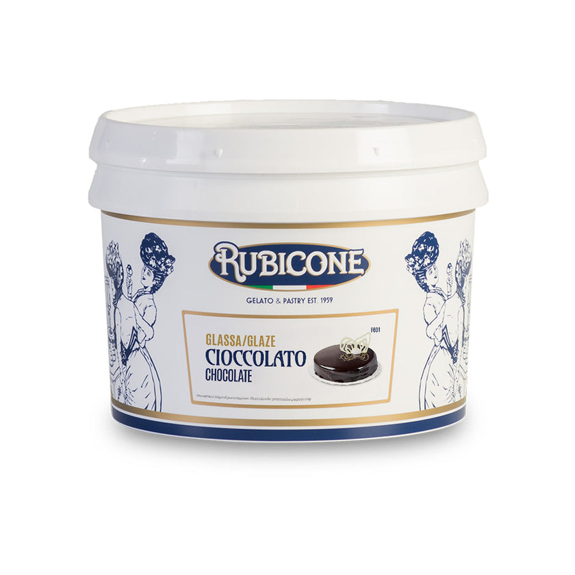 Chocolate Mirror Glaze - 3.5 KG Bucket - Bakery and Pastry - Rubicone Canada - Ships Free Within Canada on Orders Above CAD $199