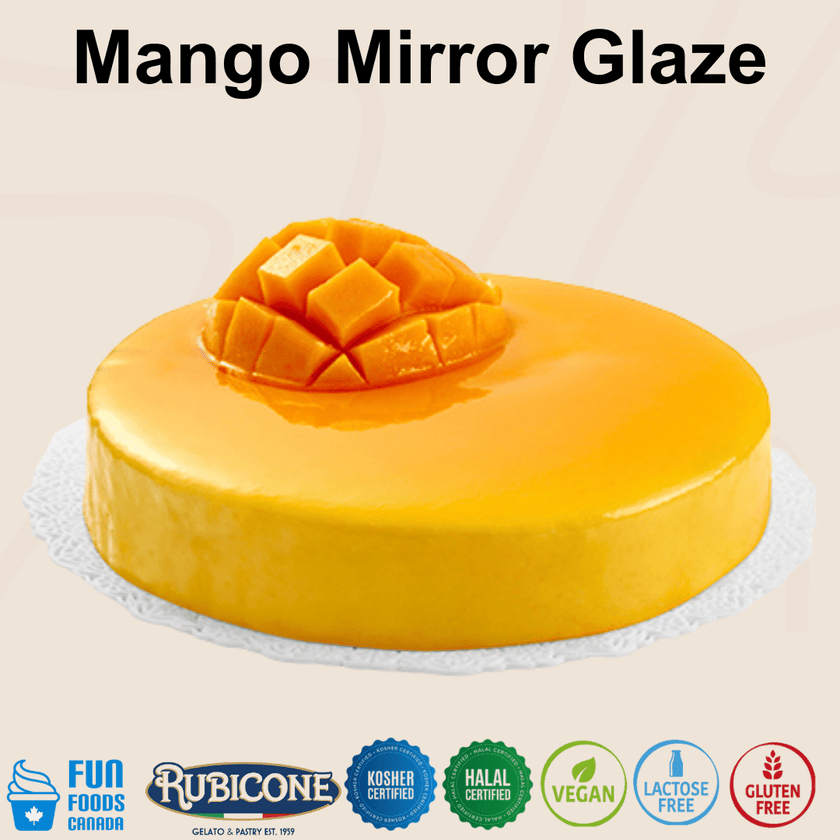 Mango Mirror Glaze - 3.5 KG Bucket - Bakery and Pastry - Rubicone Canada - Ships Free Within Canada on Orders Above CAD $199