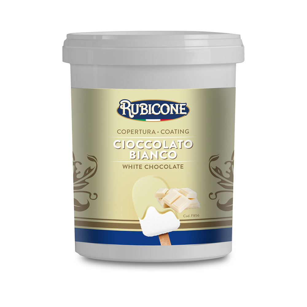 White Chocolate Cone Dip Coating - 1.5 KG Bucket - Rubicone Canada - Ships Free Within Canada on Orders Above CAD $199