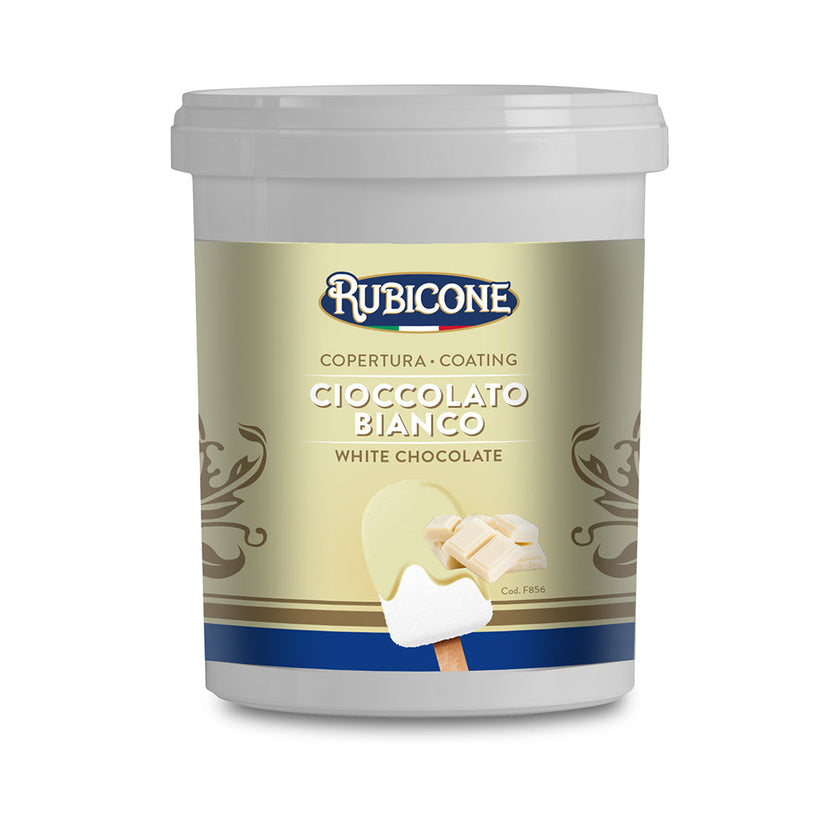 White Chocolate Cone Dip Coating - 1.5 KG Bucket - Rubicone Canada - Ships Free Within Canada on Orders Above CAD $199