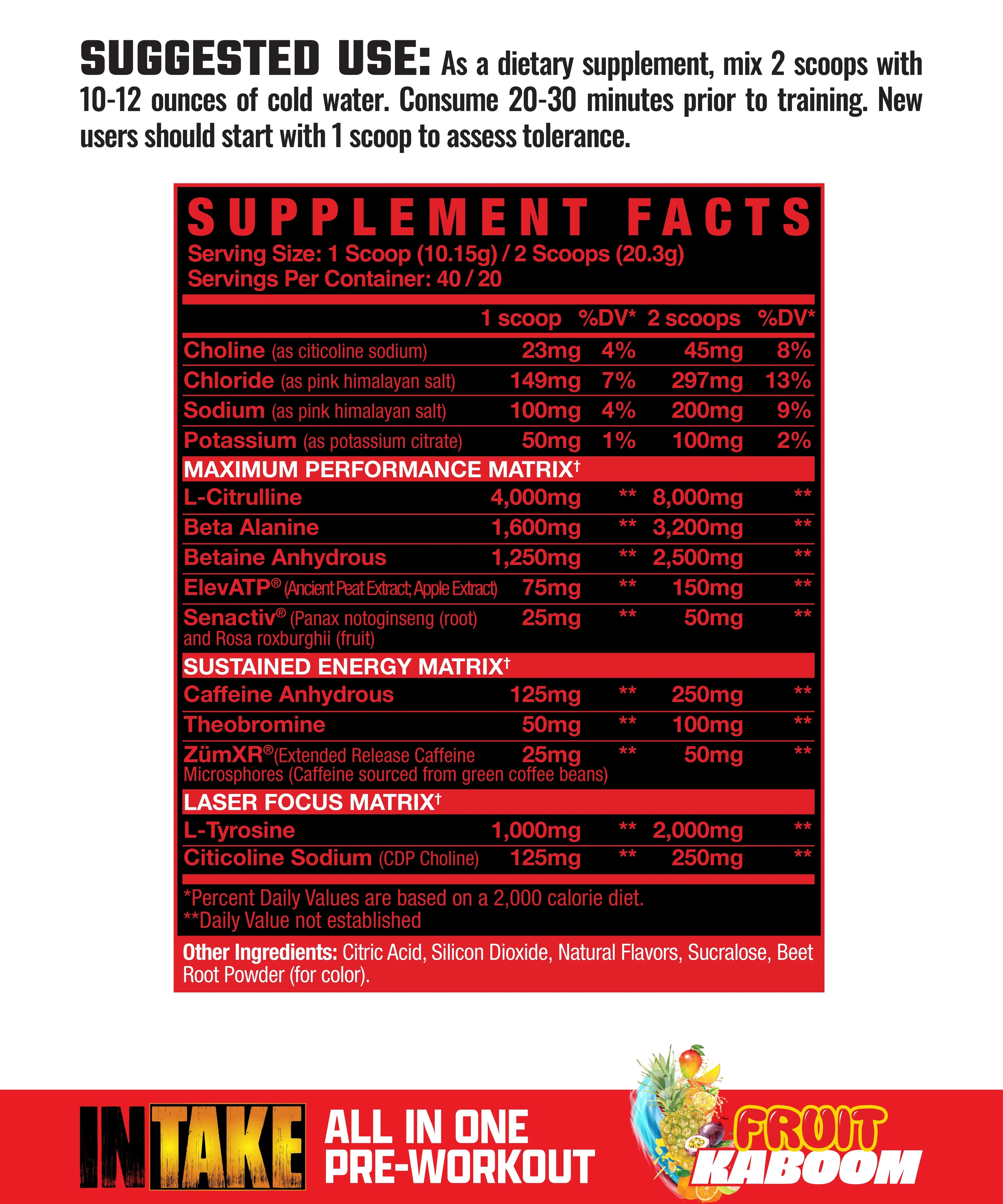 Axe & Sledge Intake Pre-Workout