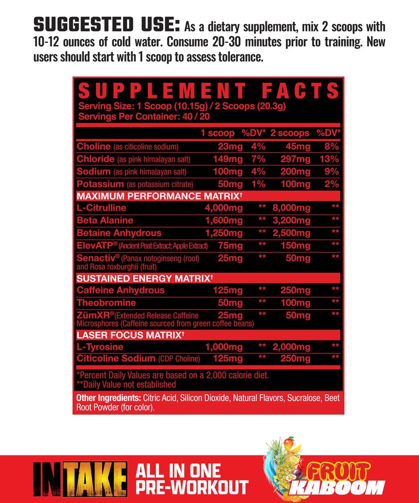 Axe & Sledge Intake Pre-Workout
