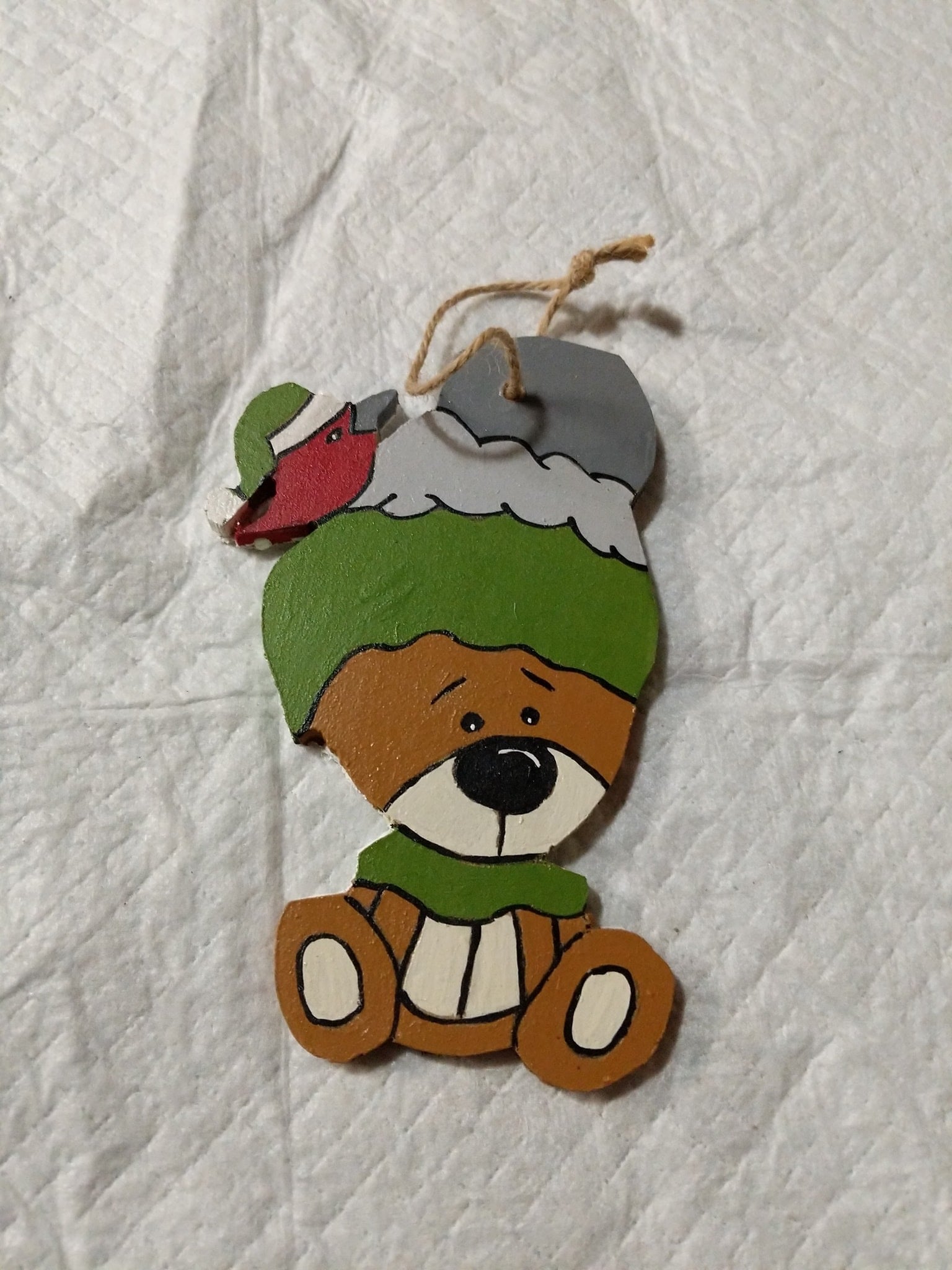 Ornement de bois OURSON