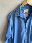 Vintage Blue Classic Button-Up Shirt | Size Large
