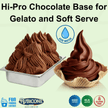 High Protein Chocolate Soft Serve & Gelato Mix - HI-PRO Chocolate - Case of 8 x 1.55 KG bags - Fit Gelato - Rubicone Canada - Ships Free Within Canada on Orders Above CAD $199
