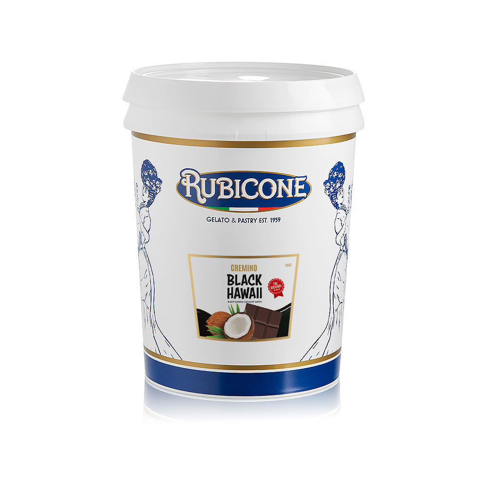 Black Hawaii Spreadable Filling Cream - Cremino Black Hawaii - 5 KG Bucket - Rubicone Canada - Ships Free Within Canada on Orders Above CAD $199