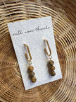 Wildmoon Threads Brown Jasper Stone Earrings