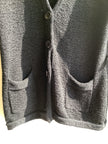 Vintage Black Short-Sleeve Knit Cardigan