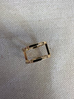 Standout Boutique Double Bar 18 K Gold Bond Ring