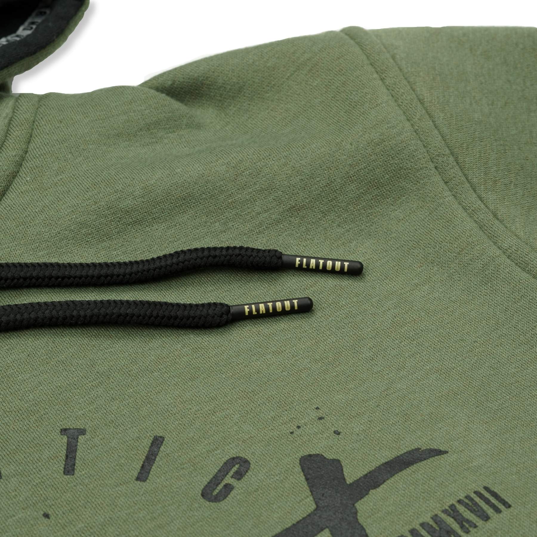 Sweat à capuche FA, couleur olive.