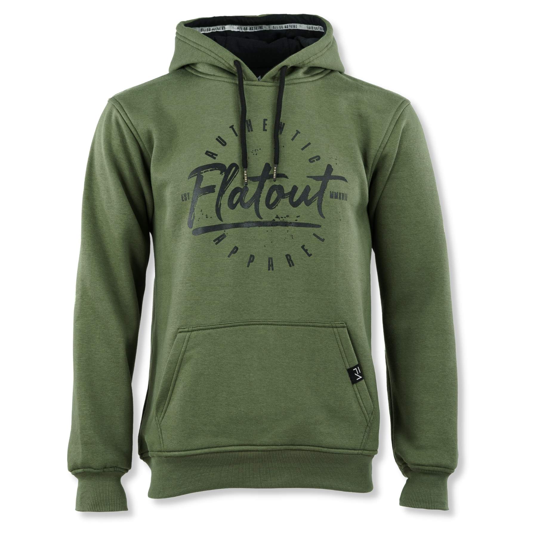 Sweat à capuche FA, couleur olive.